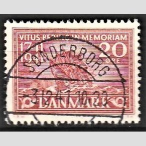 FRIM�RKER DANMARK | 1941 - AFA 271 - Vitus Bering 20 �re r�d - Lux Stemplet S�nderborg