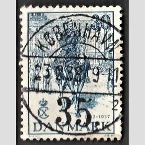 FRIM�RKER DANMARK | 1937 - AFA 242 - Chr. X 25 �re jubil�um 30 �re bl� - Lux Stemplet 