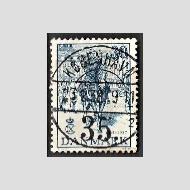 FRIMRKER DANMARK | 1937 - AFA 242 - Chr. X 25 re jubilum 30 re bl - Lux Stemplet 