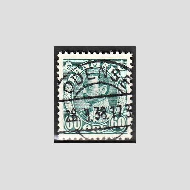 FRIMRKER DANMARK | 1934 - AFA 210 - Chr. X 60 re blgrn - Lux Stemplet Odense