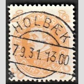 FRIMRKER DANMARK | 1930 - AFA 193 - Chr. X 60 r 30 re gul - Lux Stemplet Holbk