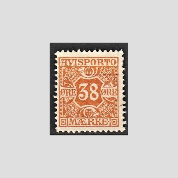 FRIMRKER DANMARK | 1906 - AFA 6 - 38 re orange Avisporto - Ubrugt