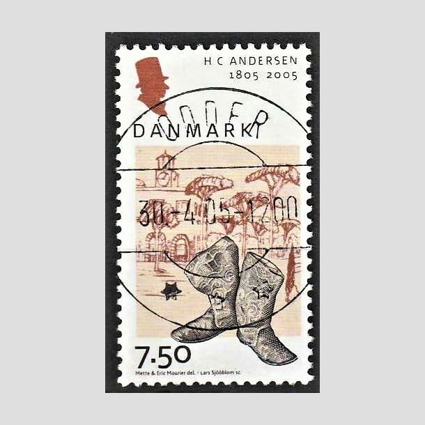 FRIMRKER DANMARK | 2005 - AFA 1425 - H.C. Andersen - 7,50 Kr. Rejsestvler - Pragt Stemplet Odder