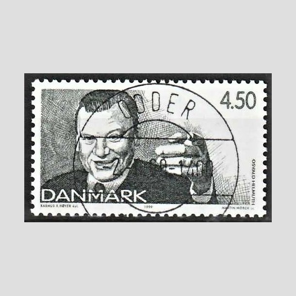 FRIMRKER DANMARK | 1999 - AFA 1213 - Dansk revy - 4,50 Kr. grn - Pragt Stemplet "Udsgt kvalitet"