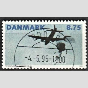 FRIM�RKER DANMARK | 1995 - AFA 1093 - 50 �ret for befrielsen - 8,75 Kr. flerfarvet - Pragt Stemplet Odder