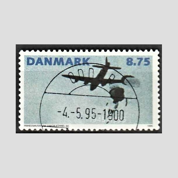 FRIMRKER DANMARK | 1995 - AFA 1093 - 50 ret for befrielsen - 8,75 Kr. flerfarvet - Pragt Stemplet Odder