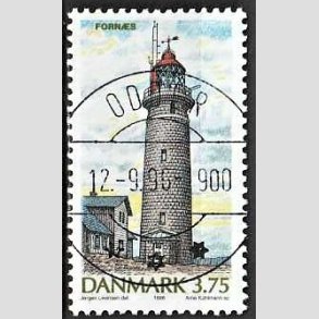 FRIM�RKER DANMARK | 1996 - AFA 1124 - Danske Fyrt�rne - 3,75 Kr. flerfarvet - Pragt Stemplet