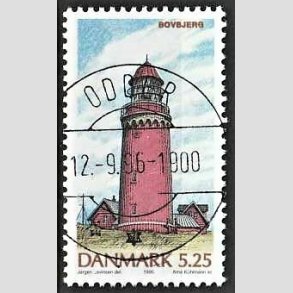 FRIM�RKER DANMARK | 1996 - AFA 1126 - Danske Fyrt�rne - 5,25 Kr. flerfarvet - Pragt Stemplet