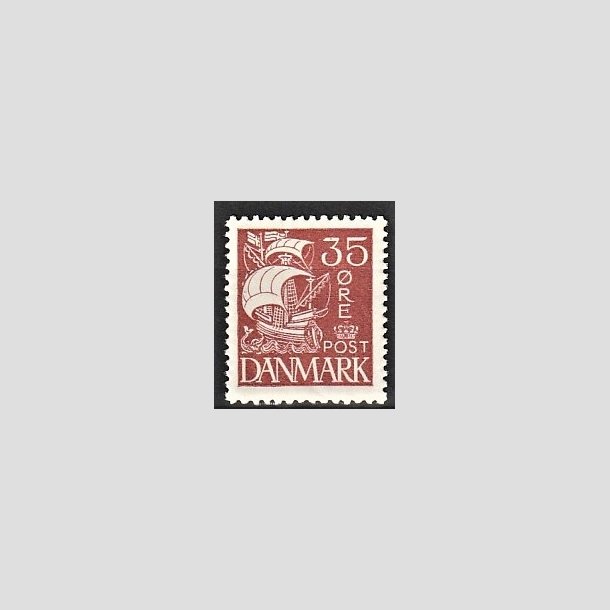 FRIMRKER DANMARK | 1927 - AFA 173 - Karavel 35 re brunrd - Postfrisk