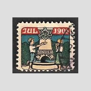 JULEMRKER DANMARK | 1905 - Brn ved kilde - Stemplet