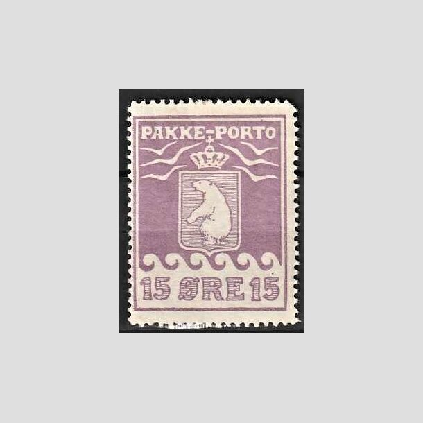 FRIMRKER GRNLAND | 1915 - AFA 8l - PAKKE-PORTO - 15 re violet kartonpapir - Ubrugt