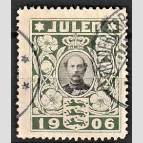 JULEMRKER DANMARK | 1906 - Kong Christian IX - Stemplet