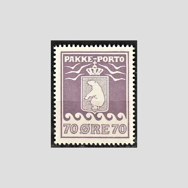 FRIMRKER GRNLAND | 1937 - AFA 17 - PAKKE-PORTO - 70 re violet - Postfrisk