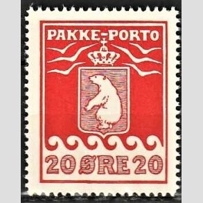 FRIM�RKER GR�NLAND | 1937 - AFA 16 - PAKKE-PORTO - 20 �re r�d - Postfrisk
