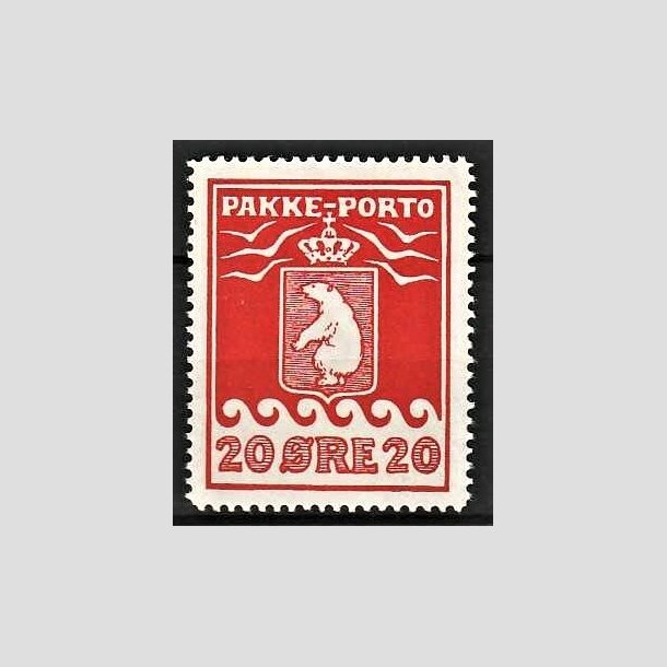 FRIMRKER GRNLAND | 1915 - AFA 9 - PAKKE-PORTO 20 re rd p klip  - Ubrugt