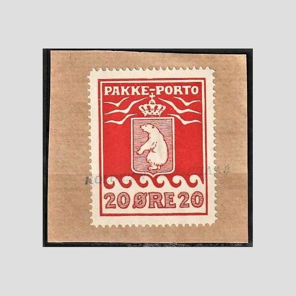 FRIMRKER GRNLAND | 1915 - AFA 9 - PAKKE-PORTO 20 re rd p klip  - Stemplet