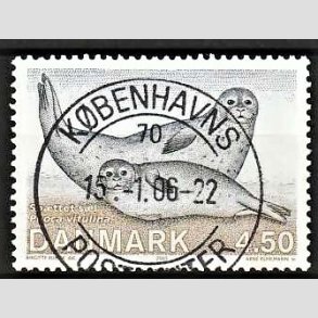 FRIM�RKER DANMARK | 2005 - AFA 1451 - S�ler i Danmark - 4,50 Kr. sp�ttet s�l - Pragt Stemplet 