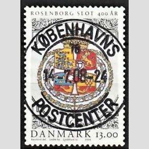 FRIM�RKER DANMARK | 2006 - AFA 1465 - Roseborg Slot 400 �r. - 13,00 Kr. Rigsv�bnet - Pragt Stemplet