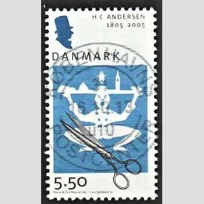 FRIM�RKER DANMARK | 2005 - AFA 1423 - H.C. Andersen - 5,50 Kr. Saks og klip - Pragt Stemplet