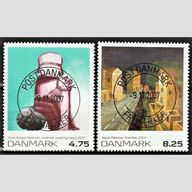 FRIMRKER DANMARK | 2007 - AFA 1508,1509 - Frimrkekunst 10. - 4,75 + 8,25 Kr. - Pragt Stemplet 