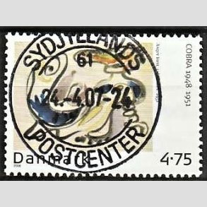 FRIM�RKER DANMARK | 2006 - AFA 1484 - Cobra-malere 9. - 4,75 Kr. Asger Jorn - Pragt Stemplet