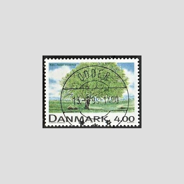 FRIMRKER DANMARK | 1999 - AFA 1196 - Danske lvtrer - 4,00 Kr. flerfarvet - Pragt Stemplet Odder
