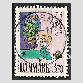 FRIM�RKER DANMARK | 1984 - AFA 815 - Ludvig Holberg - 3,70 Kr. flerfarvet - Pragt Stemplet Vojens