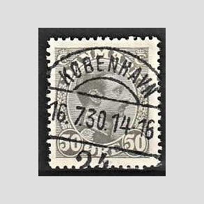 FRIMRKER DANMARK | 1921-22 - AFA 129a - Chr. X 50 re gr - Lux Stemplet Kbenhavn