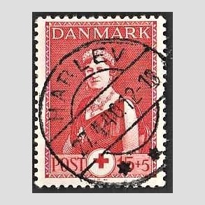 FRIMRKER DANMARK | 1939 - AFA 253 - Dronning Alexandrine Rde Kors - 15 + 5 re rd - Pragt Stemplet Harlev