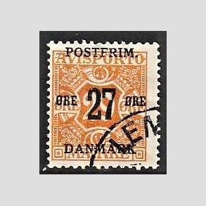 FRIMRKER DANMARK | 1918 - AFA 91 - 27 re/29 re orange provisorium - Stemplet