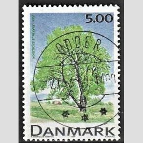 FRIM�RKER DANMARK | 1999 - AFA 1197 - Danske l�vtr�er - 5,00 Kr. flerfarvet - Pragt Stemplet