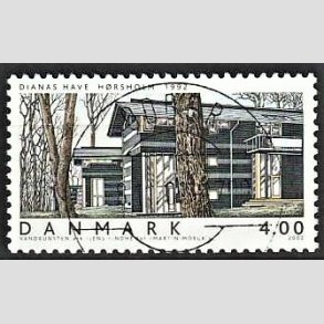 FRIM�RKER DANMARK | 2002 - AFA 1332 - Danske boliger I. - 4,00 Kr. Dianas Have - Pragt Stemplet Odder
