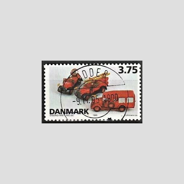 FRIMRKER DANMARK | 1995 - AFA 1103 - Dansk legetj - 3,75 Kr. flerfarvet - Pragt Stemplet Odder