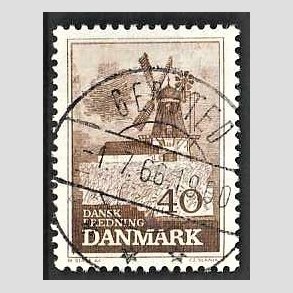 FRIM�RKER DANMARK | 1965 - AFA 440 - Fredning - 40 �re brun - Pragt Stemplet Gedsted