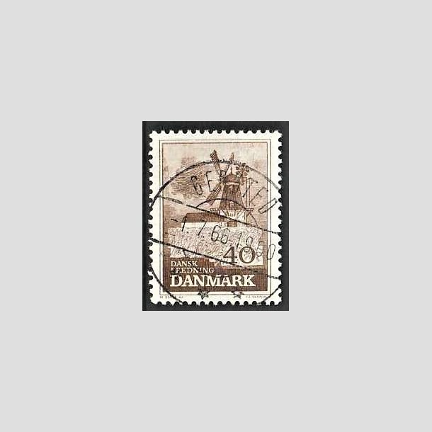 FRIMRKER DANMARK | 1965 - AFA 440 - Fredning - 40 re brun - Pragt Stemplet Gedsted