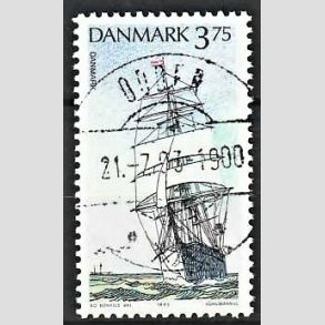 FRIM�RKER DANMARK | 1993 - AFA 1045 - Sejlskibe - 3,75 Kr. flerfarvet - Pragt Stemplet