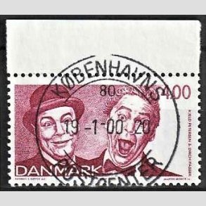 FRIM�RKER DANMARK | 1999 - AFA 1212 - Dansk revy - 4,00 Kr. r�d - Pragt Stemplet