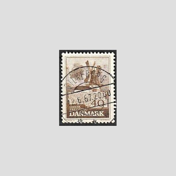 FRIMRKER DANMARK | 1965 - AFA 440 - Fredning - 40 re brun - Pragt Stemplet Silkeborg