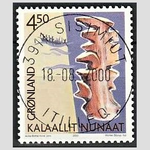 FRIMRKER GRNLAND | 2000 - AFA 363 - Arv og kultur I. - 4,50 kr. flerfarvet - Lux stemplet