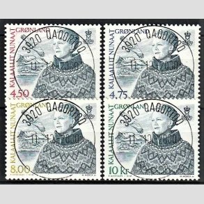 FRIM�RKER GR�NLAND | 2000 - AFA 359-62 - Ny dagligserie - 4,50 - 10,00 kr. flerfarvet - Lux stemplet