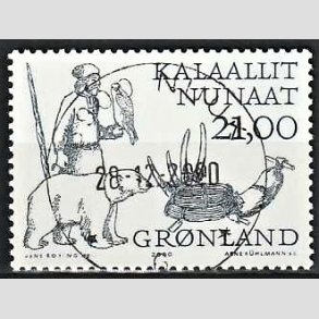 FRIMRKER GRNLAND | 2000 - AFA 355 - Arktiske vikinger II - 21,00 kr. flerfarvet - Lux stemplet