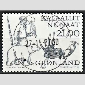 FRIM�RKER GR�NLAND | 2000 - AFA 355 - Arktiske vikinger II - 21,00 kr. flerfarvet - Lux stemplet