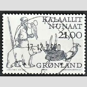 FRIM�RKER GR�NLAND | 2000 - AFA 355 - Arktiske vikinger II - 21,00 kr. flerfarvet - Lux stemplet