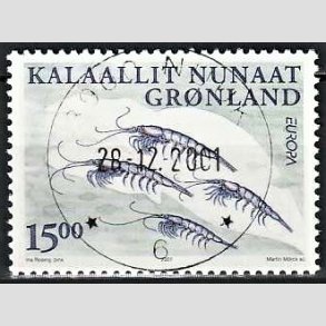 FRIMRKER GRNLAND | 2001 - AFA 376 - Europafrimrke - 15,00 kr. flerfarvet - Lux stemplet