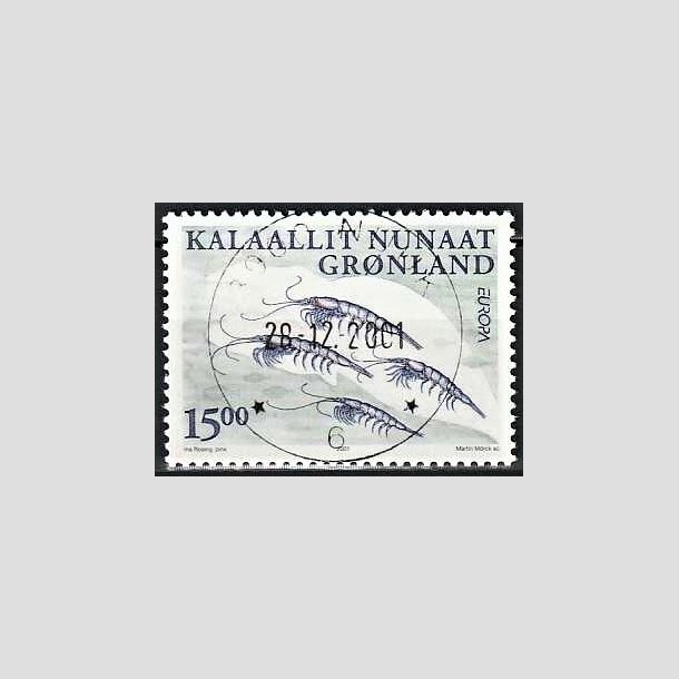 FRIMRKER GRNLAND | 2001 - AFA 376 - Europafrimrke - 15,00 kr. flerfarvet - Lux stemplet