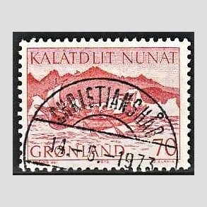FRIM�RKER GR�NLAND | 1972 - AFA 82 - Postbefordring - 70 �re r�d - Lux Stemplet