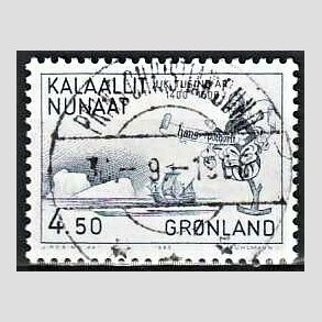 FRIM�RKER GR�NLAND | 1983 - AFA 145 - 1000 �rs serien III - 4,50 kr. �re bl� - Lux Stemplet
