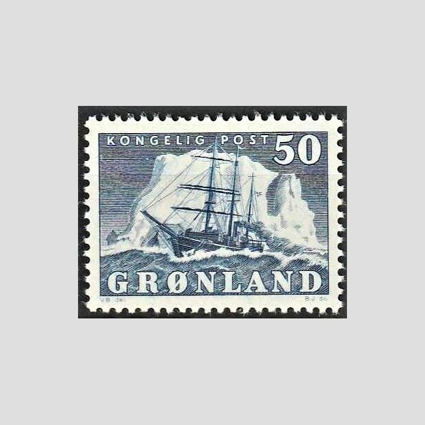 FRIMRKER GRNLAND | 1950 - AFA 33 - Gustav Holm - 50 re bl - Postfrisk