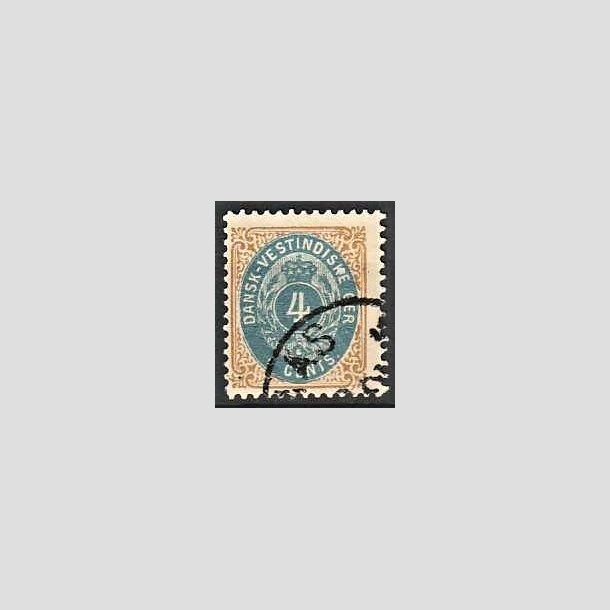 FRIMRKER DVI | 1873-1902 - AFA 7B | 4 cents gulbrun/bl - Stemplet