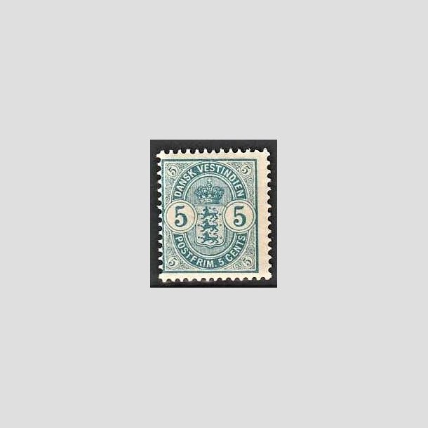 FRIMRKER DVI | 1900 - AFA 17 | 5 cents bl - Postfrisk